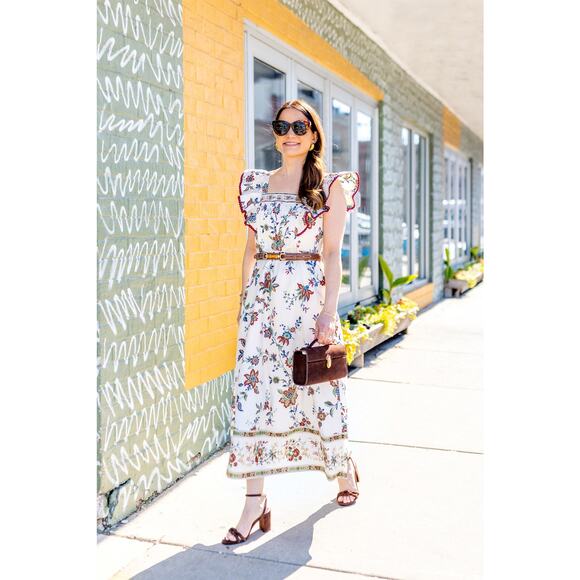 NWT Tuckernuck x Studio McGee Terracotta Cotton Nora Dress Red Chintz Size Small - Picture 11 of 16